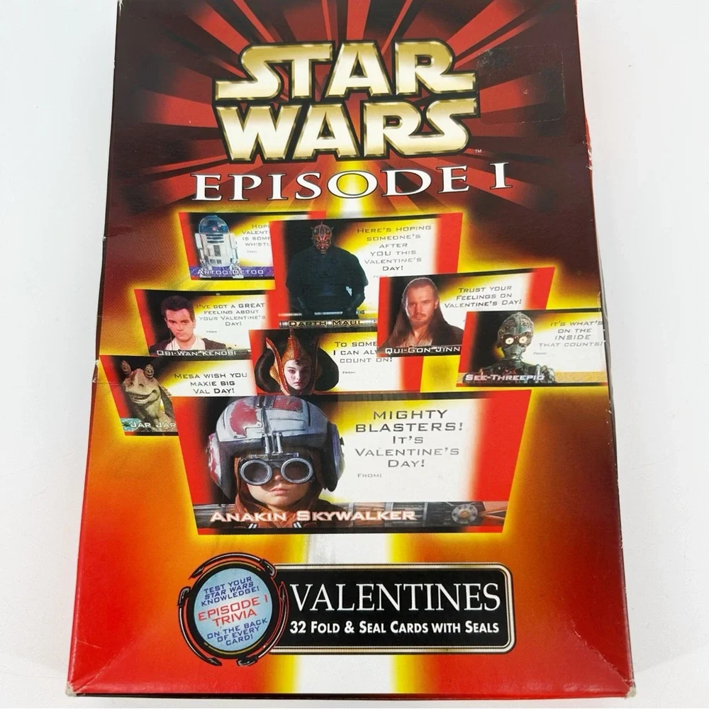 NIB Star Wars Episode I The Phantom Menace Valentines Cards - READ